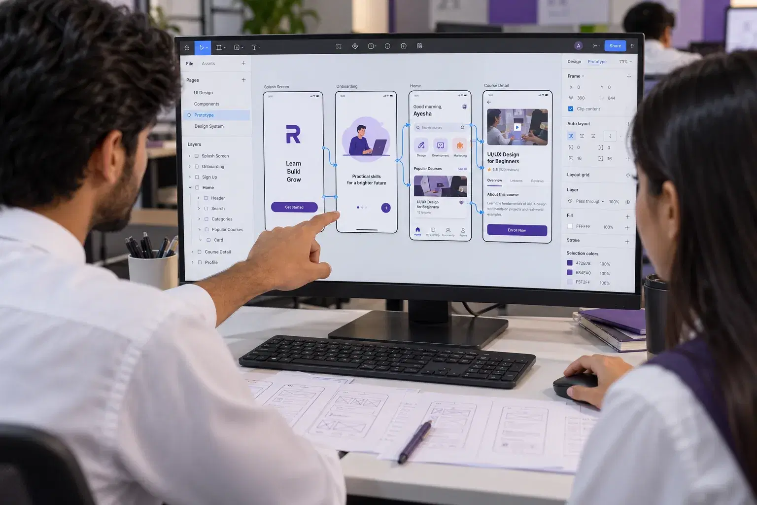 UX/UI Design course illustration